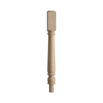 Oak 91mm Newel Turning Half 196 Head FSC