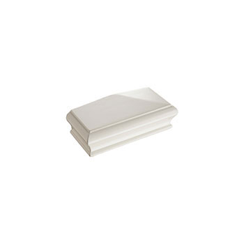 Half White Primed Pyramid Newel Cap 62.5 x 125 x 47