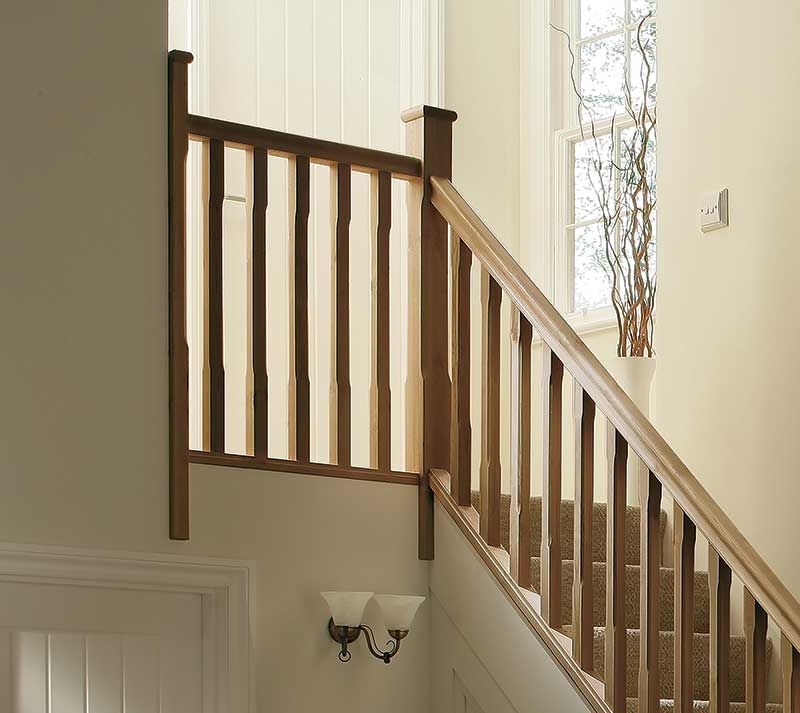 Cheshire Mouldings Benchmark Half Stop Chamfered Newel in Oak