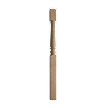 Oak 91mm One Piece Newel 196mm