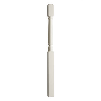 White Primed One Piece Newel Turning 91 x 91 x 1500