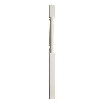 Half  White Primed One Piece Newel Turning 91 x 41 x 1500