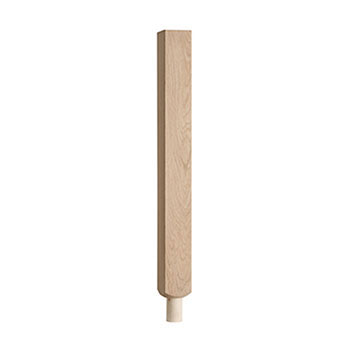 Oak 91mm Spigot Patrice Newel x 850mm - No Cap