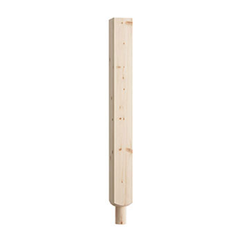 Pine 91mm Spigot Patrice Newel x 850mm - No Cap