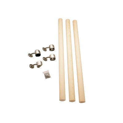 Rail-In-A-Box Complete Set in Pine/Brushed Nickel