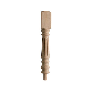 Warwick Fluted 220 Newel Turn 115 x 115 Sq Oak Half